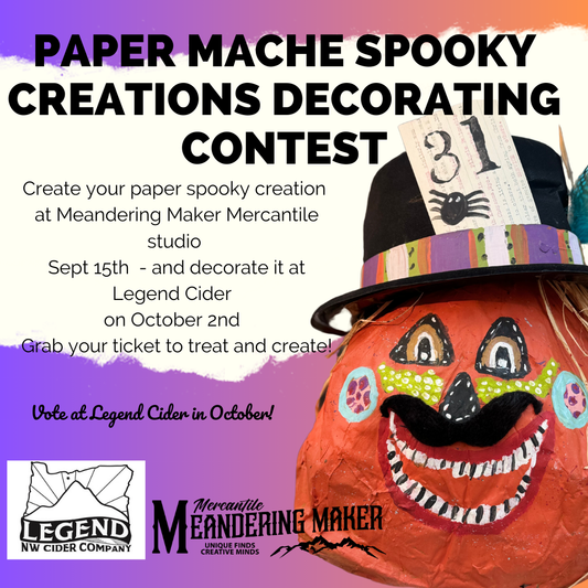 Paper Mache Spooky Creations Decorating Contest