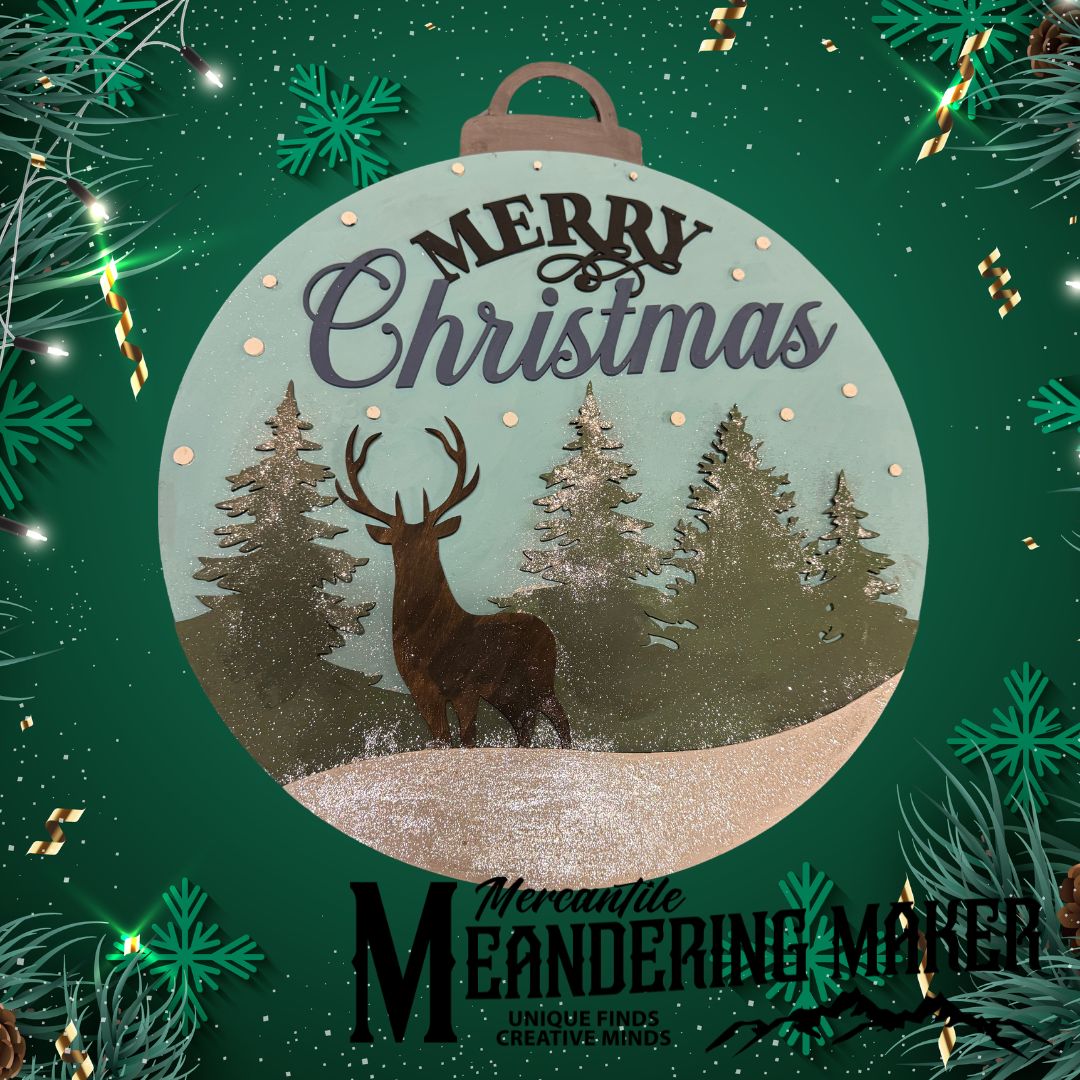 Merry Christmas Buck Design 18" round