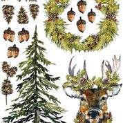 Iron Orchid transfer woodland Christmas high quality